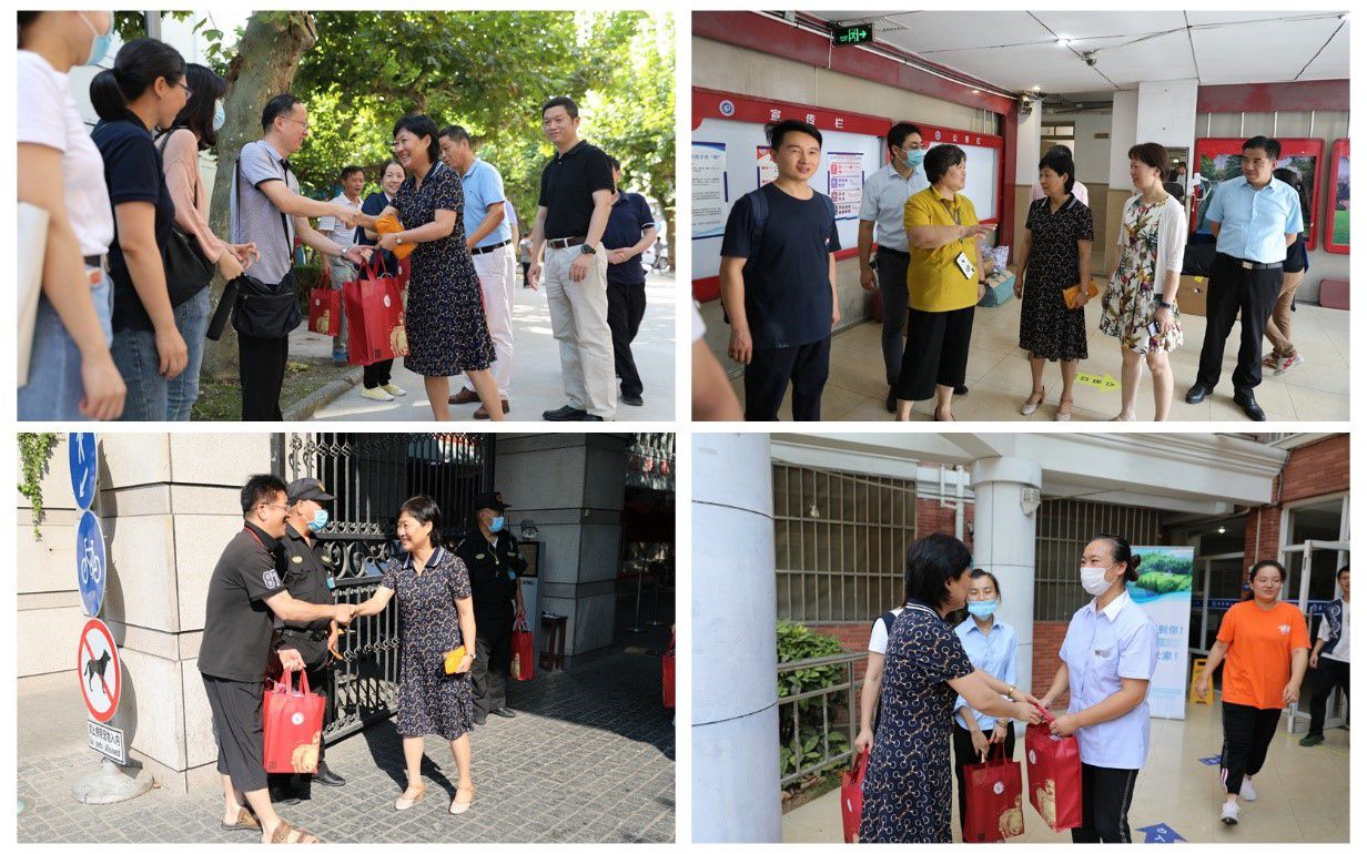 (图片说明:副校长王慧锋带领工会干部慰问一线工作人员)